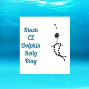 5/$10 | Black Dolphin CZ Belly Ring